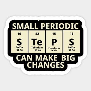 Small Periodic Steps Can Make Big Changes Sticker